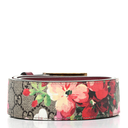 Gucci GG Plus Monogram Blooms Plaque Belt 85 34 Beige Multicolor Dry Rose 2 of 3