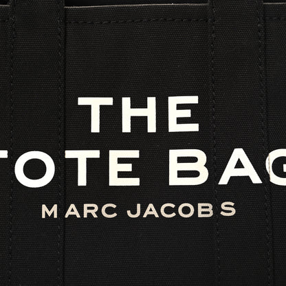 Marc Jacobs Cotton Canvas Small The Traveler Tote Bag Black 7 of 9