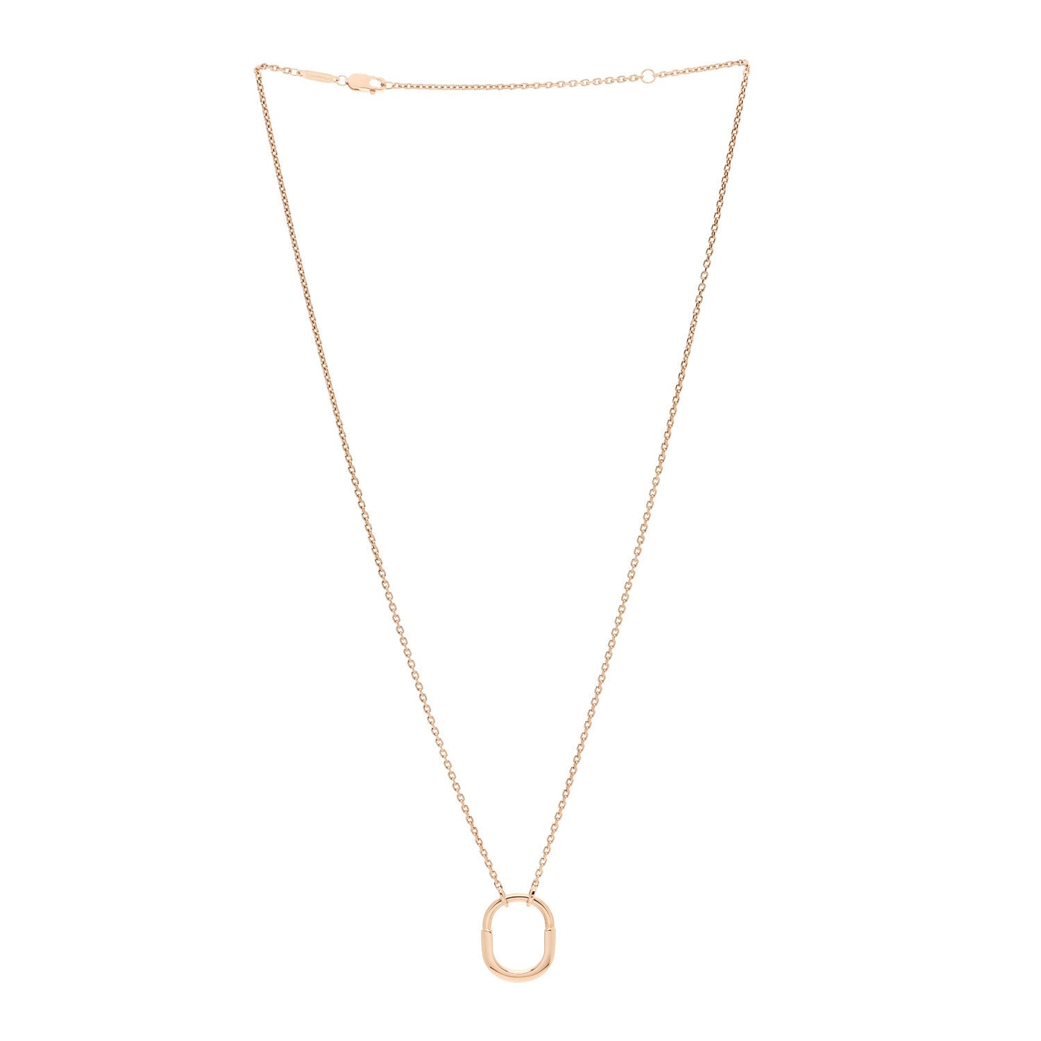 Tiffany 18K Rose Gold Small Lock Pendant Necklace 3 of 7