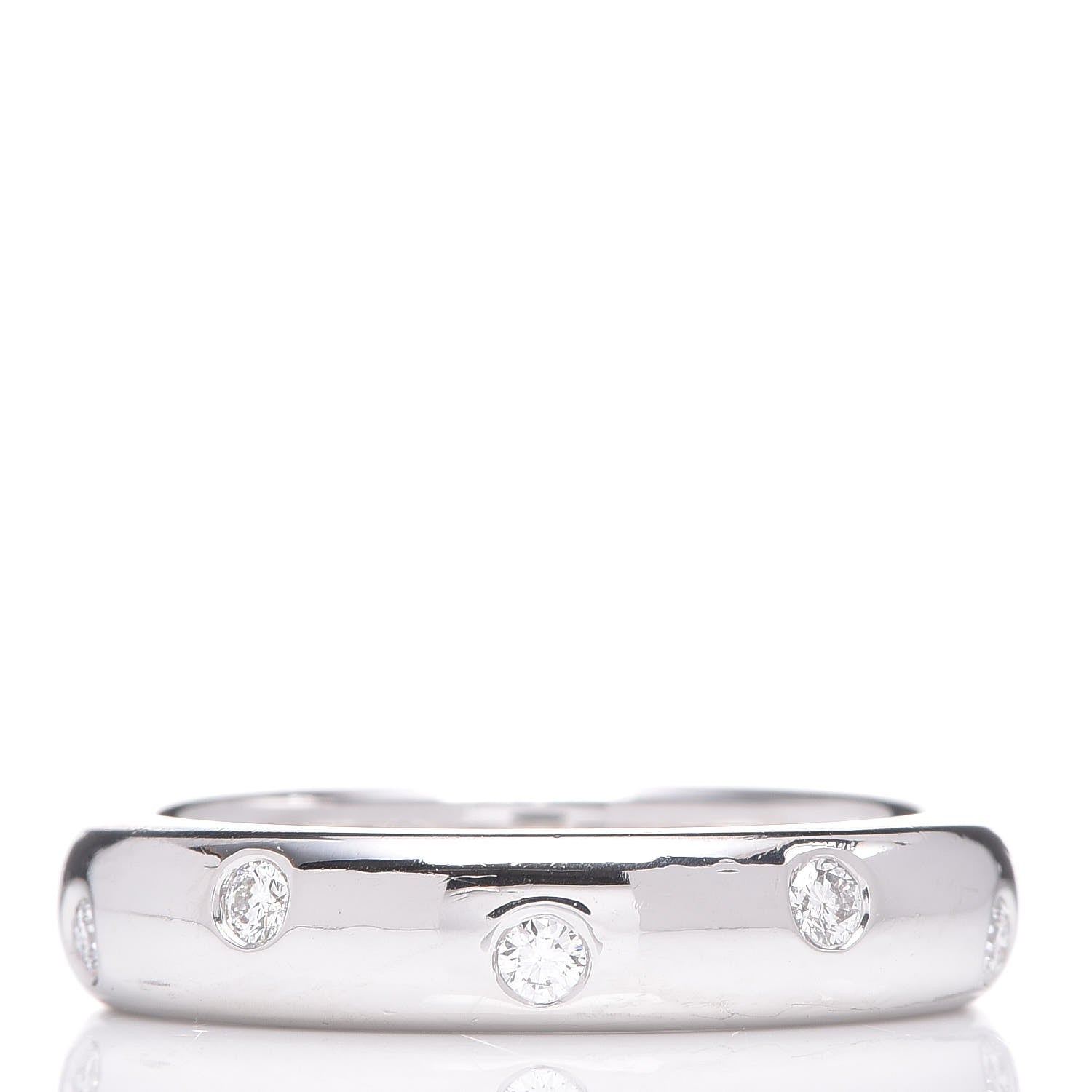 Tiffany Platinum Diamond 4mm Etoile Band Ring 53 6.25 3 of 6