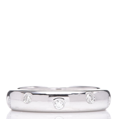 Tiffany Platinum Diamond 4mm Etoile Band Ring 53 6.25 3 of 6