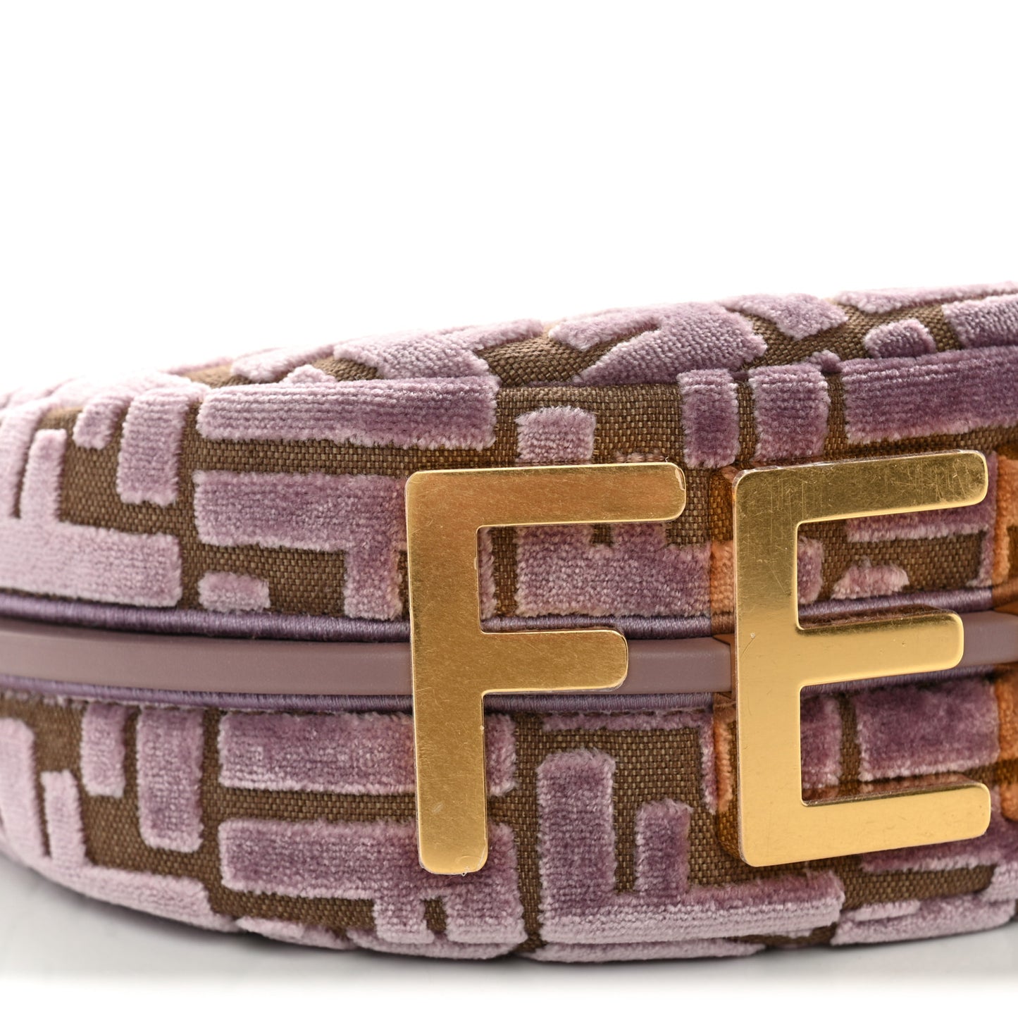 Velluto Jacquard F is Fendi Vitello Grace Mini Fendigraphy Hobo Bag Dusty Mauve