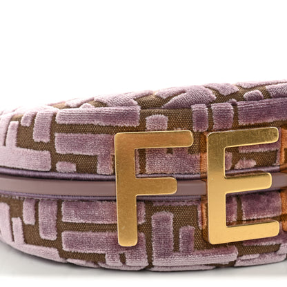 Fendi Velluto Jacquard F is Fendi Vitello Grace Mini Fendigraphy Hobo Bag Dusty Mauve 9 of 10