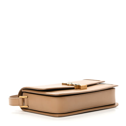 Saint Laurent Box Calfskin Monogram Medium Solferino Satchel Natural Tan 4 of 13