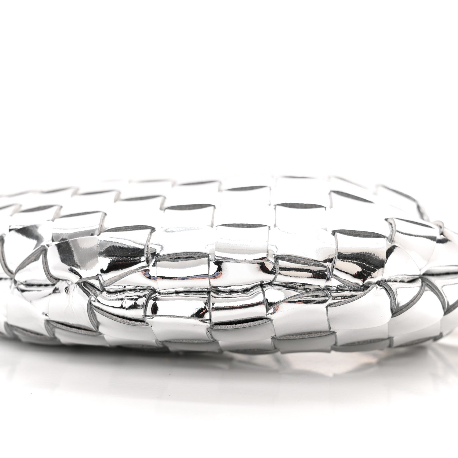 Bottega Veneta Mirror Laminated Nappa Intrecciato Mini Sardine Bag Silver 9 of 9