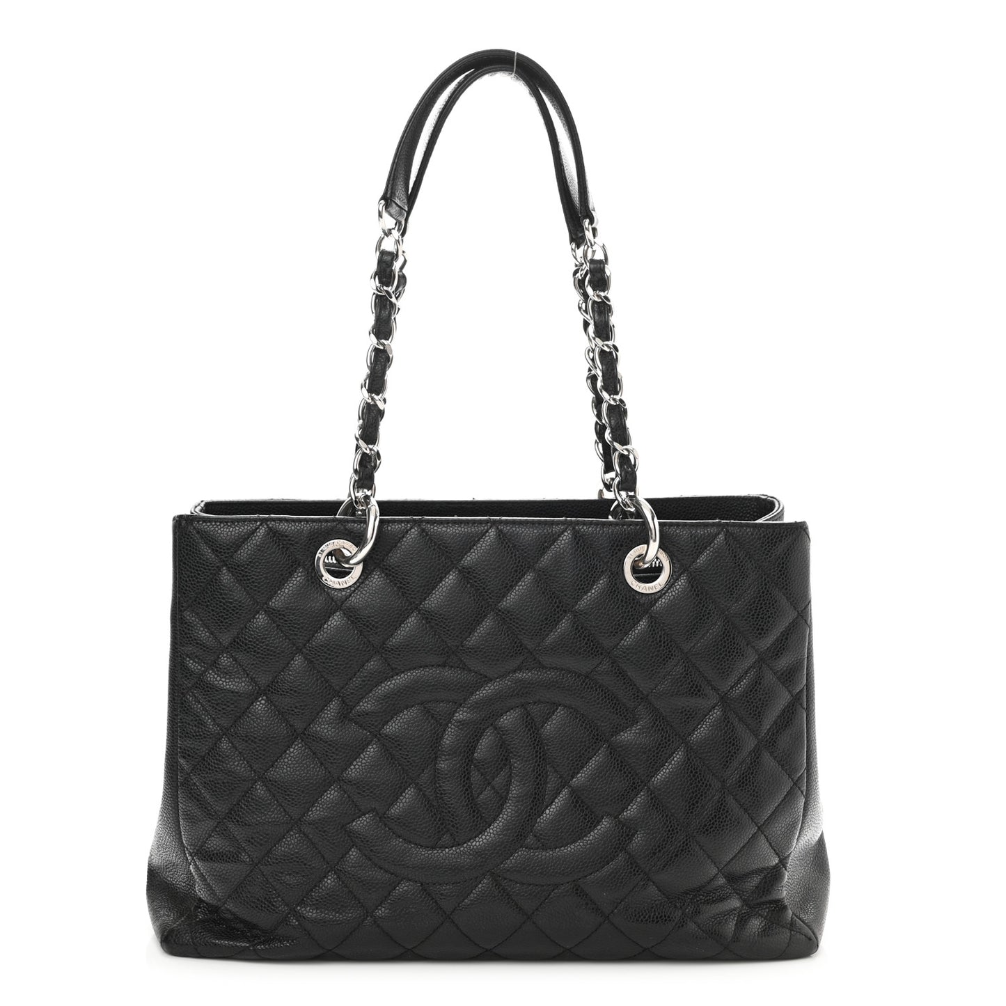 Caviar Quilted Grand Shopping Tote GST Black
