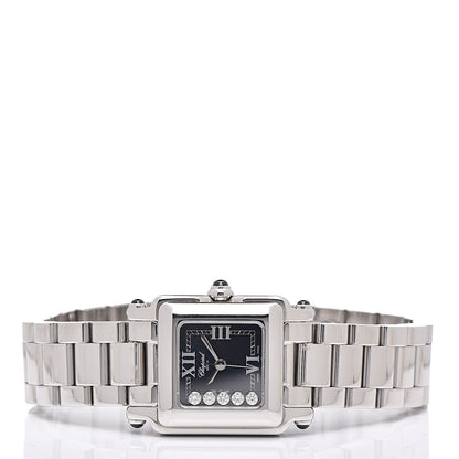 Chopard Stainless Steel 5 Diamond 23mm Happy Sport Quartz Watch Black 3 of 6