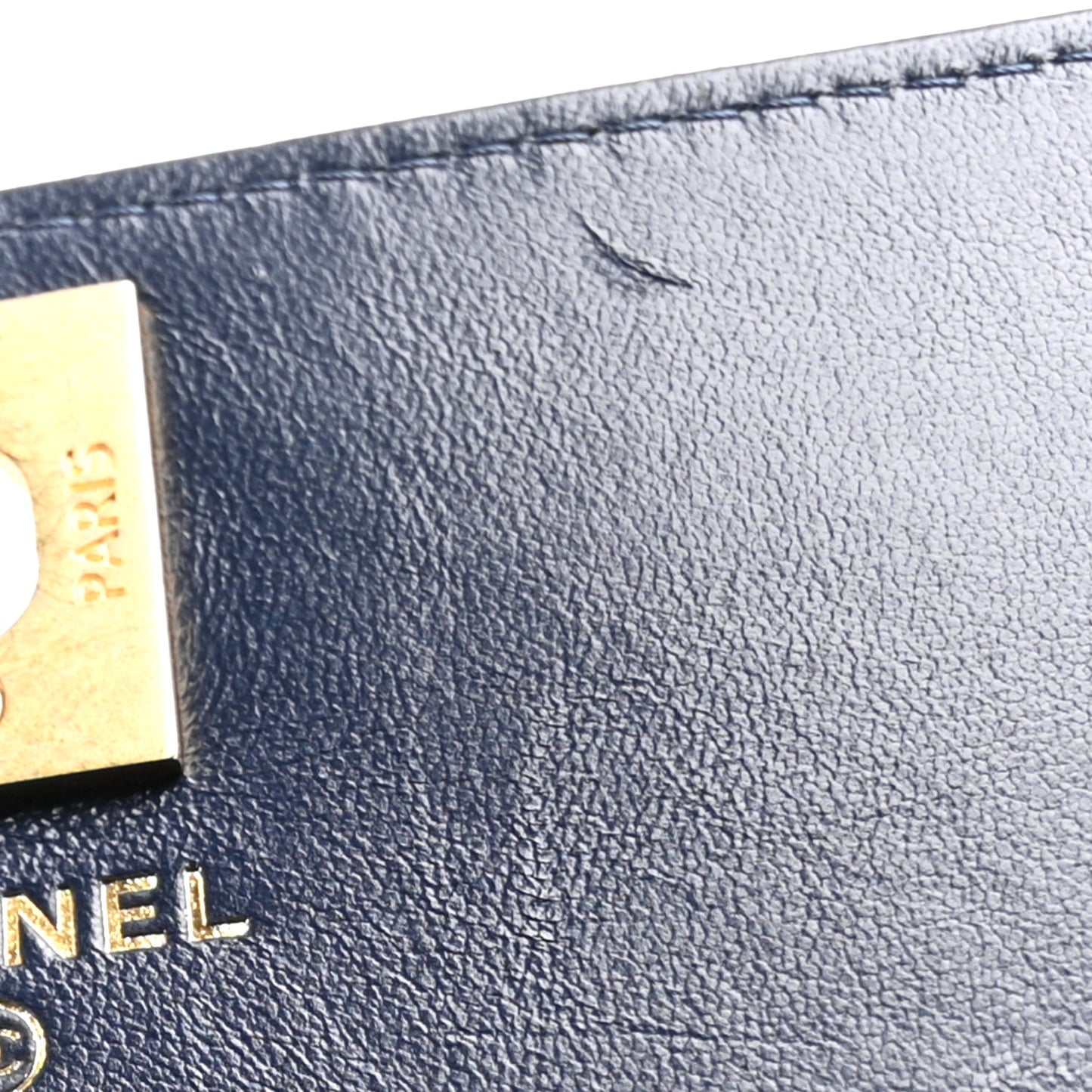 Lambskin Quilted Pillow Crush Wallet On Chain WOC Dark Blue