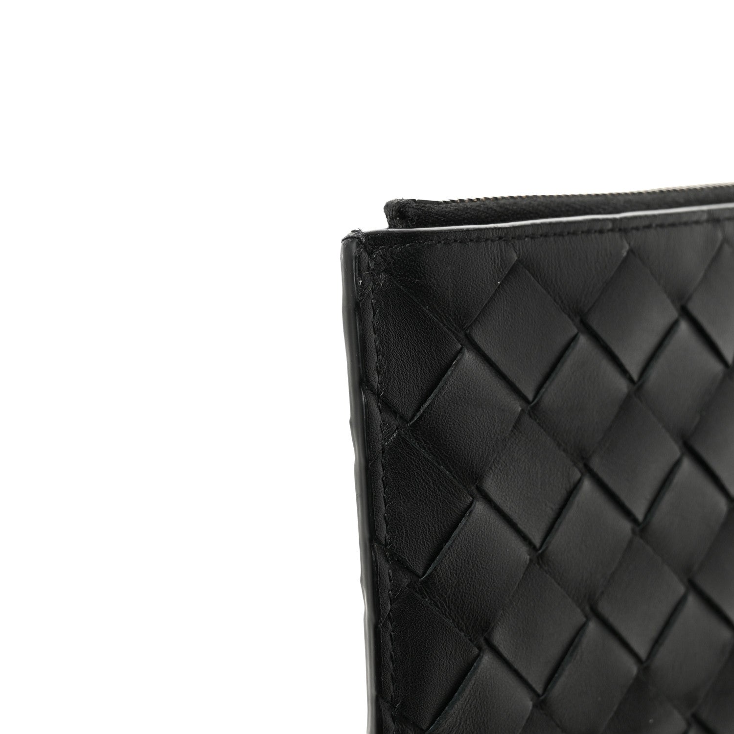 Bottega Veneta Nappa Intrecciato Flat Zip Pouch Black 9 of 9