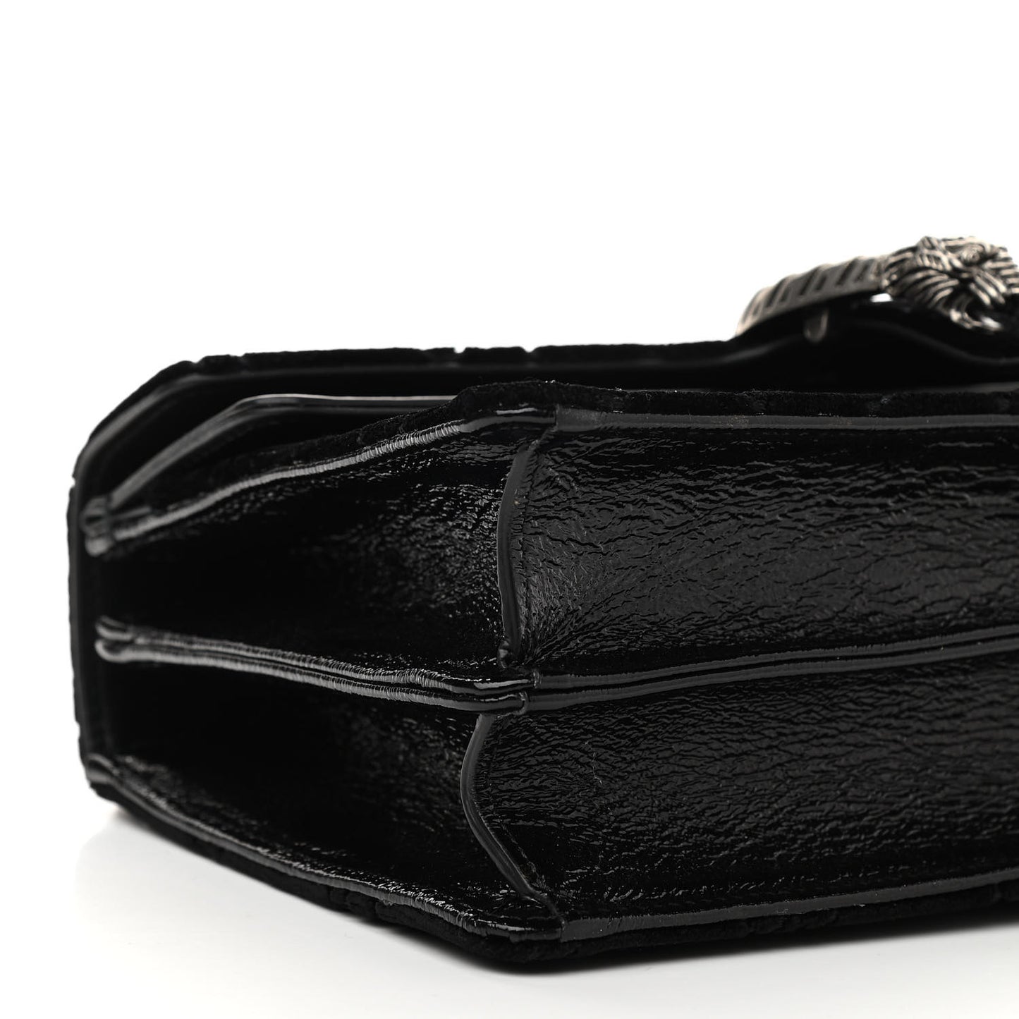 Velvet GG Monogram Small Dionysus Shoulder Bag Black