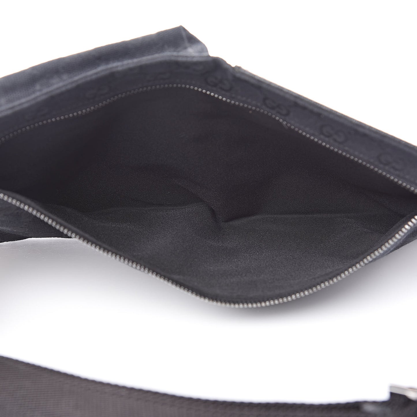 GG Monogram Double Pocket Belt Bag Black