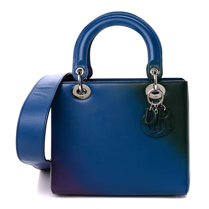 Christian Dior Box Calfskin Gradient Medium Lady Dior Purple Blue Green 1 of 11