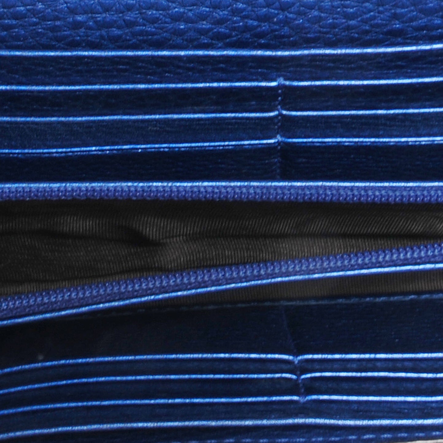 Metallic Leather Nouveau Bamboo Wallet Electric Blue