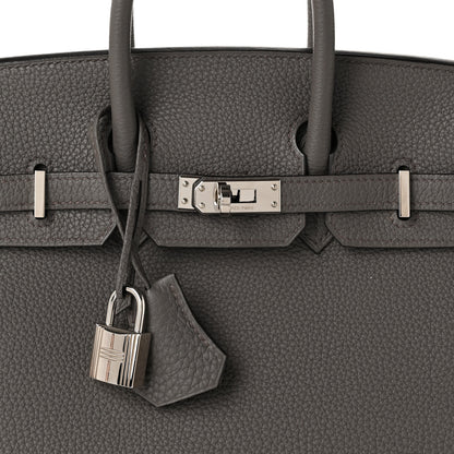Hermes Togo Birkin 25 Etain 8 of 10