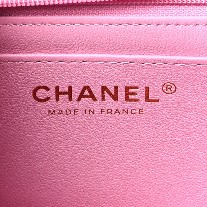 Chanel Metallic Tweed Quilted Mini Rectangular Flap Pink Navy White 6 of 10