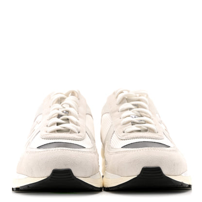 Chanel Mixed Fibers Suede Shiny Calfskin Womens CC Sneakers 39 White 3 of 15