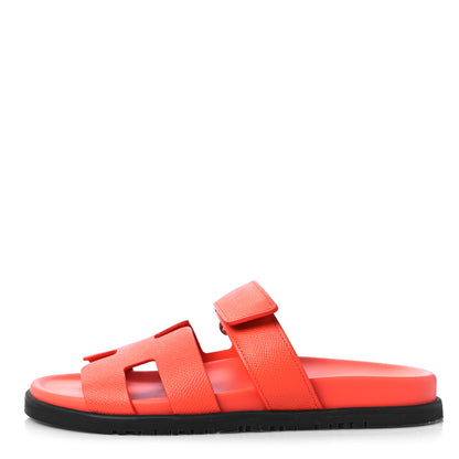 Hermes Epsom Womens Chypre Sandals 39 Rose Sorbet 1 of 10