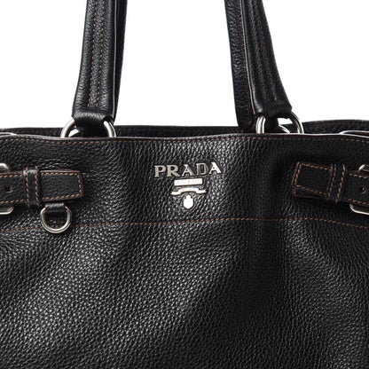 Prada Vitello Daino Shopping Tote Black 12 of 12