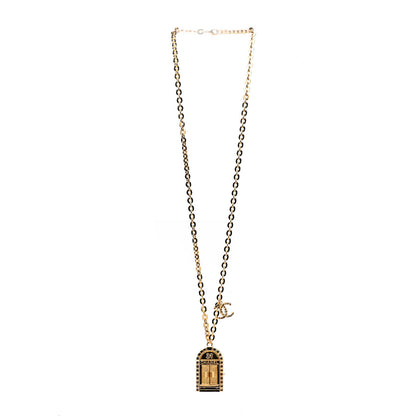 Chanel Metal 31 Rue Cambon Door Long Necklace Gold 3 of 5
