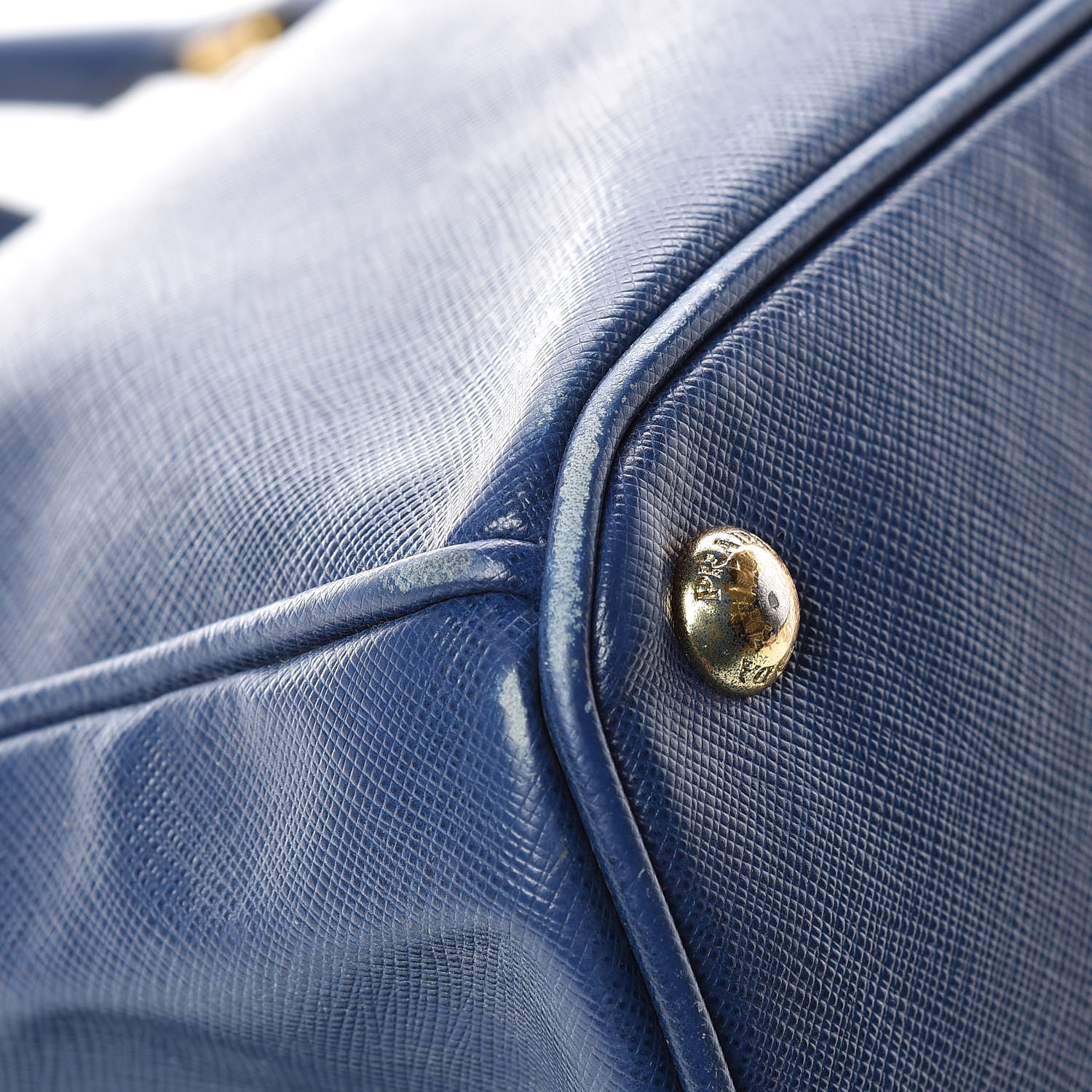 Prada Saffiano Lux Large Tote Bluette 14 of 25