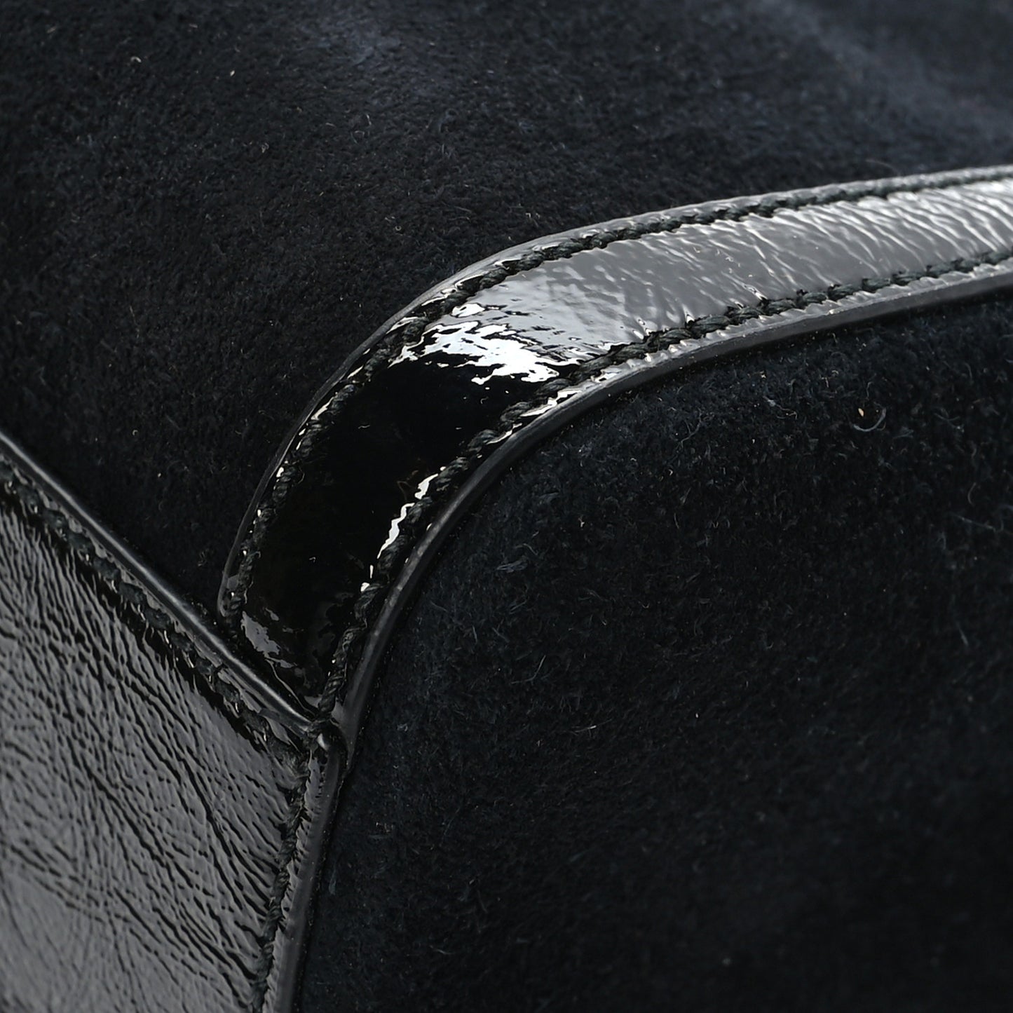 Suede Patent GG Web Medium Ophidia Boston Black