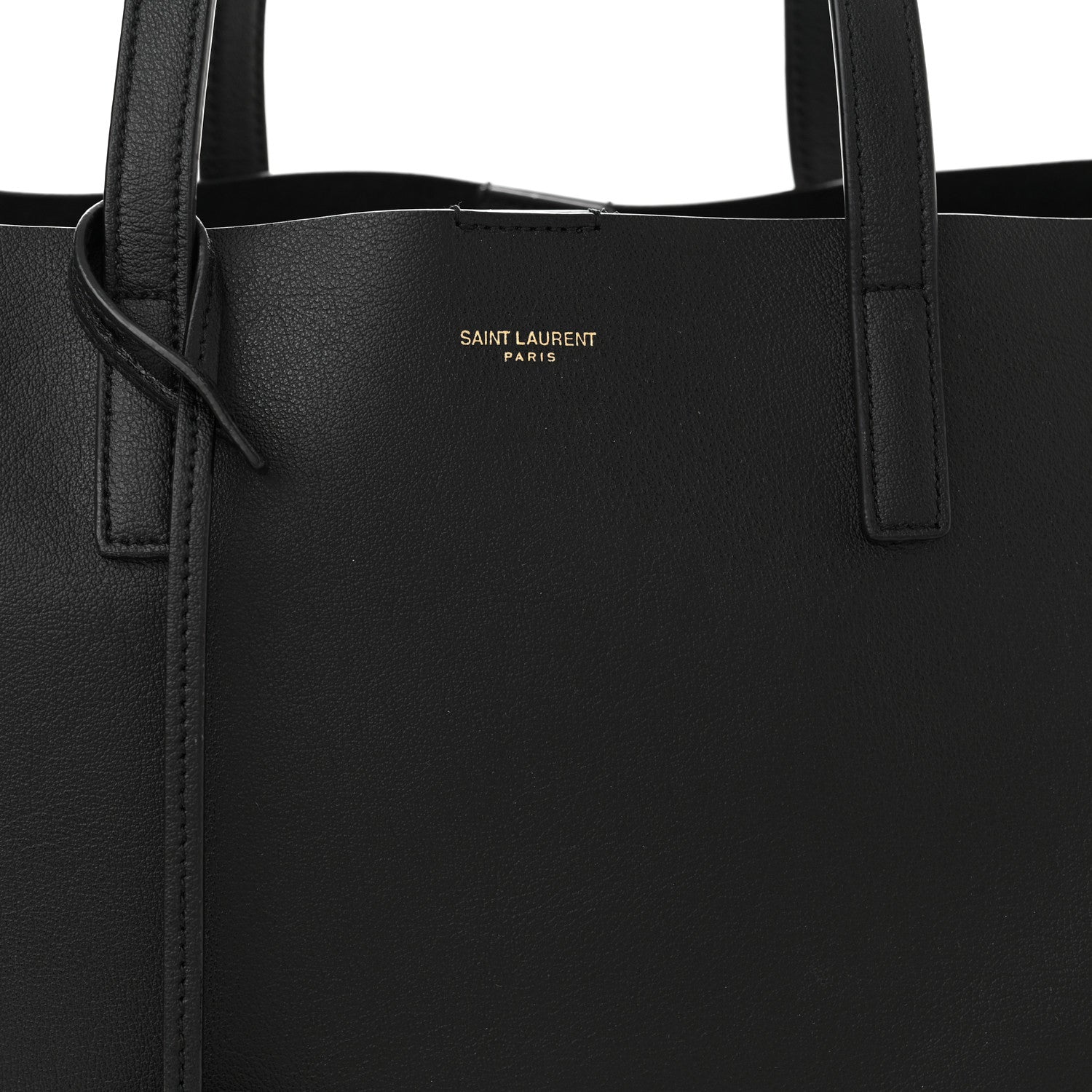 Saint Laurent Calfskin Large Shopping Tote Black 9 of 11