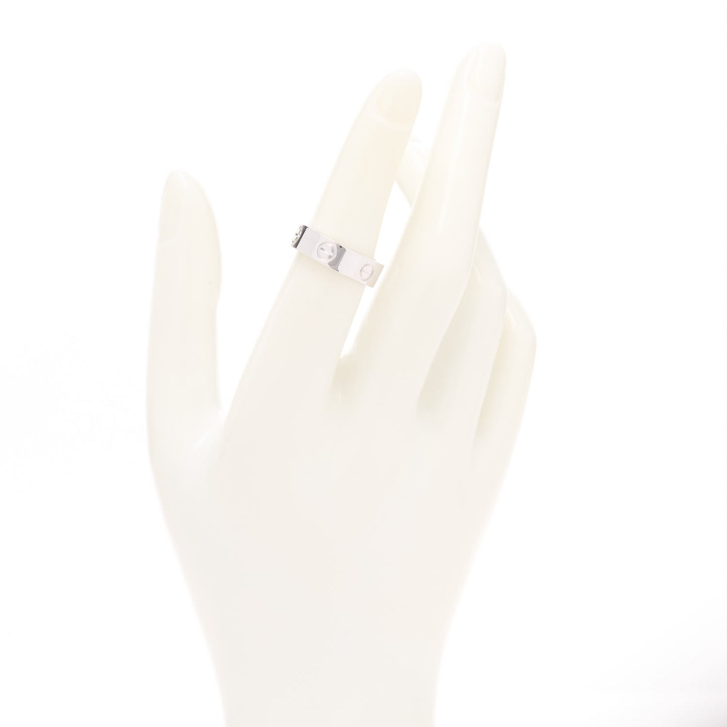 18K White Gold 5.5mm LOVE Ring 51 5.75