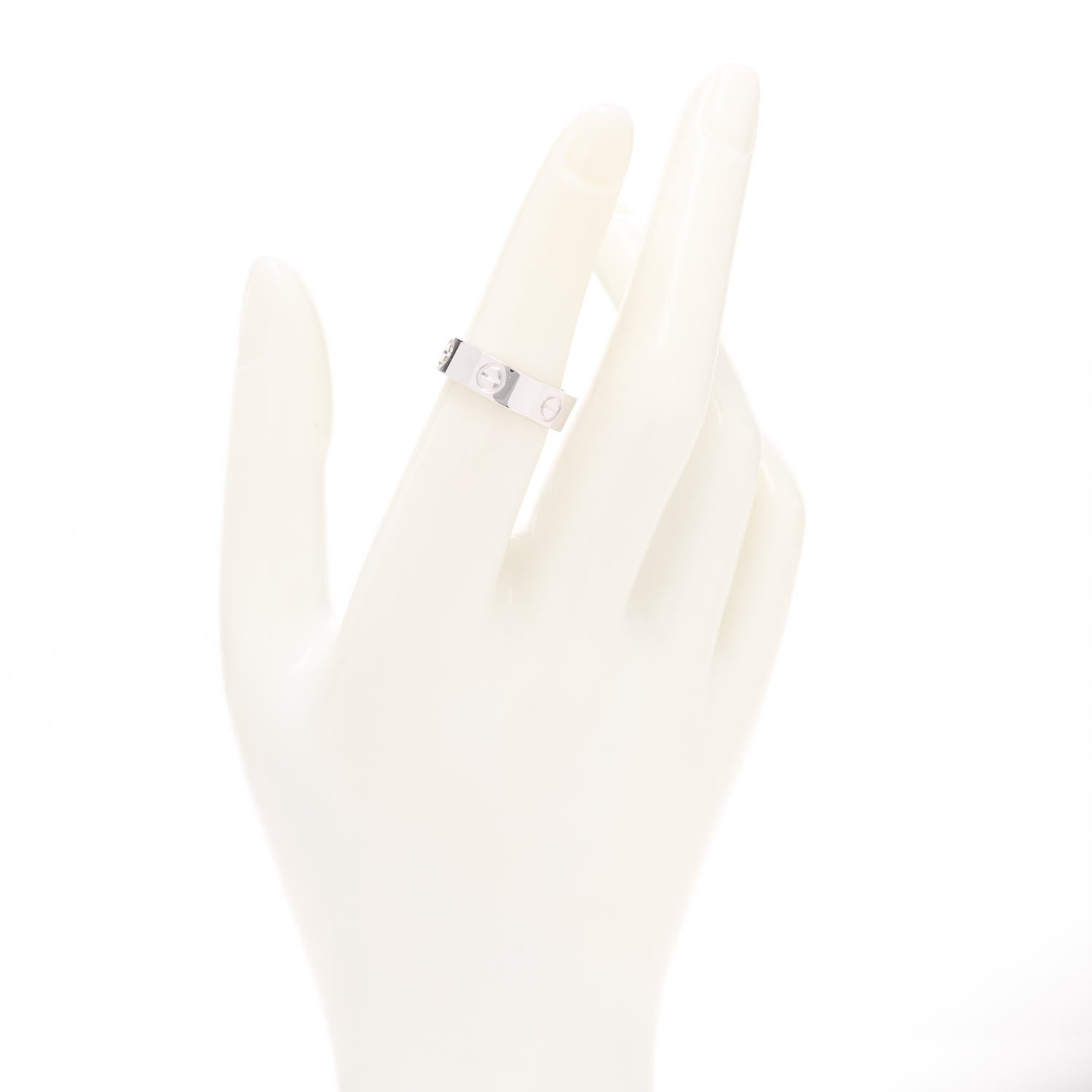 Cartier 18K White Gold 5.5mm LOVE Ring 51 5.75 2 of 4