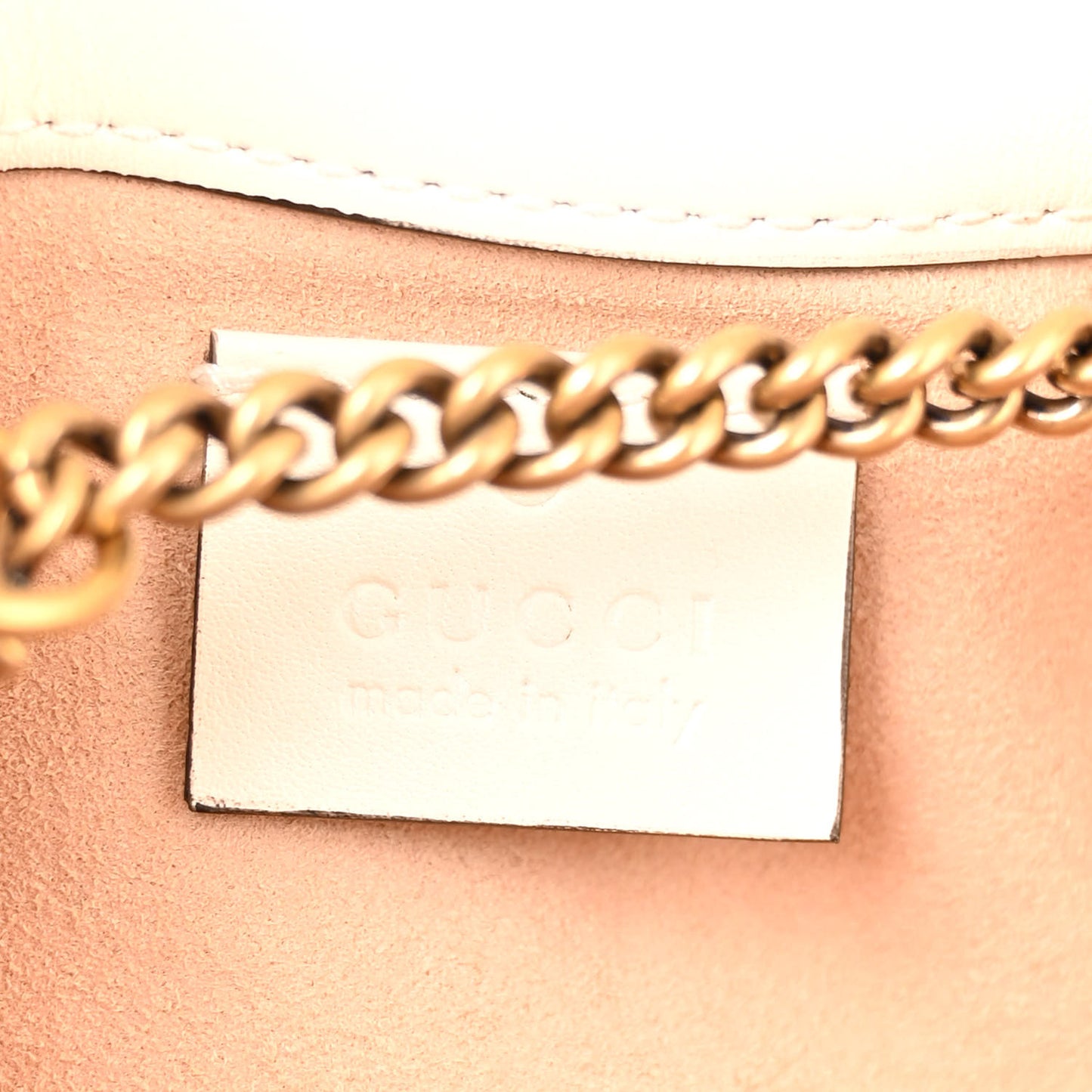 Calfskin Matelasse Super Mini GG Marmont Shoulder Bag White