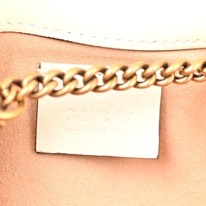 Gucci Calfskin Matelasse Super Mini GG Marmont Shoulder Bag White 6 of 10