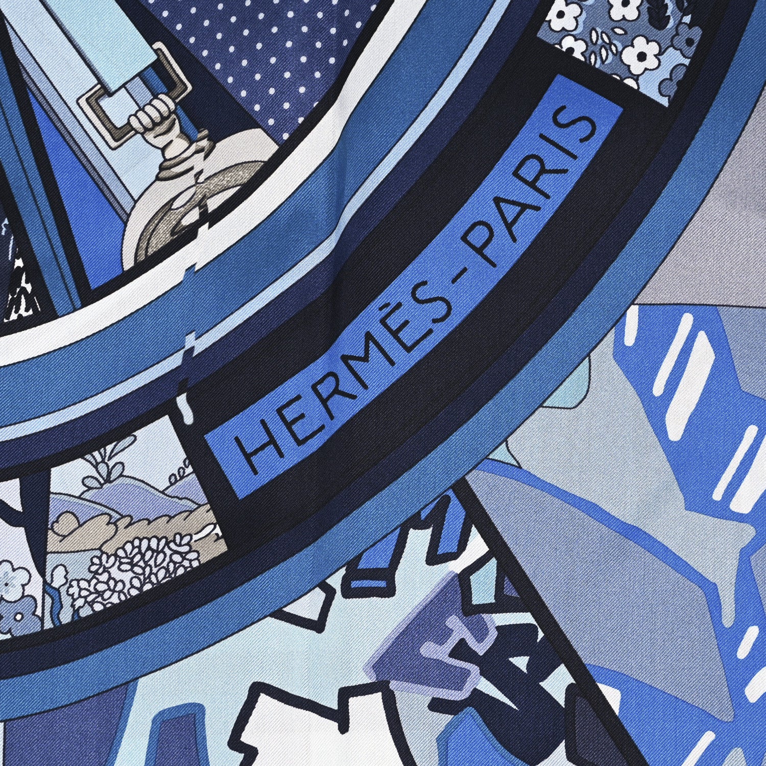 Hermes Silk Washington's Carriage Scarf 140 3 of 4