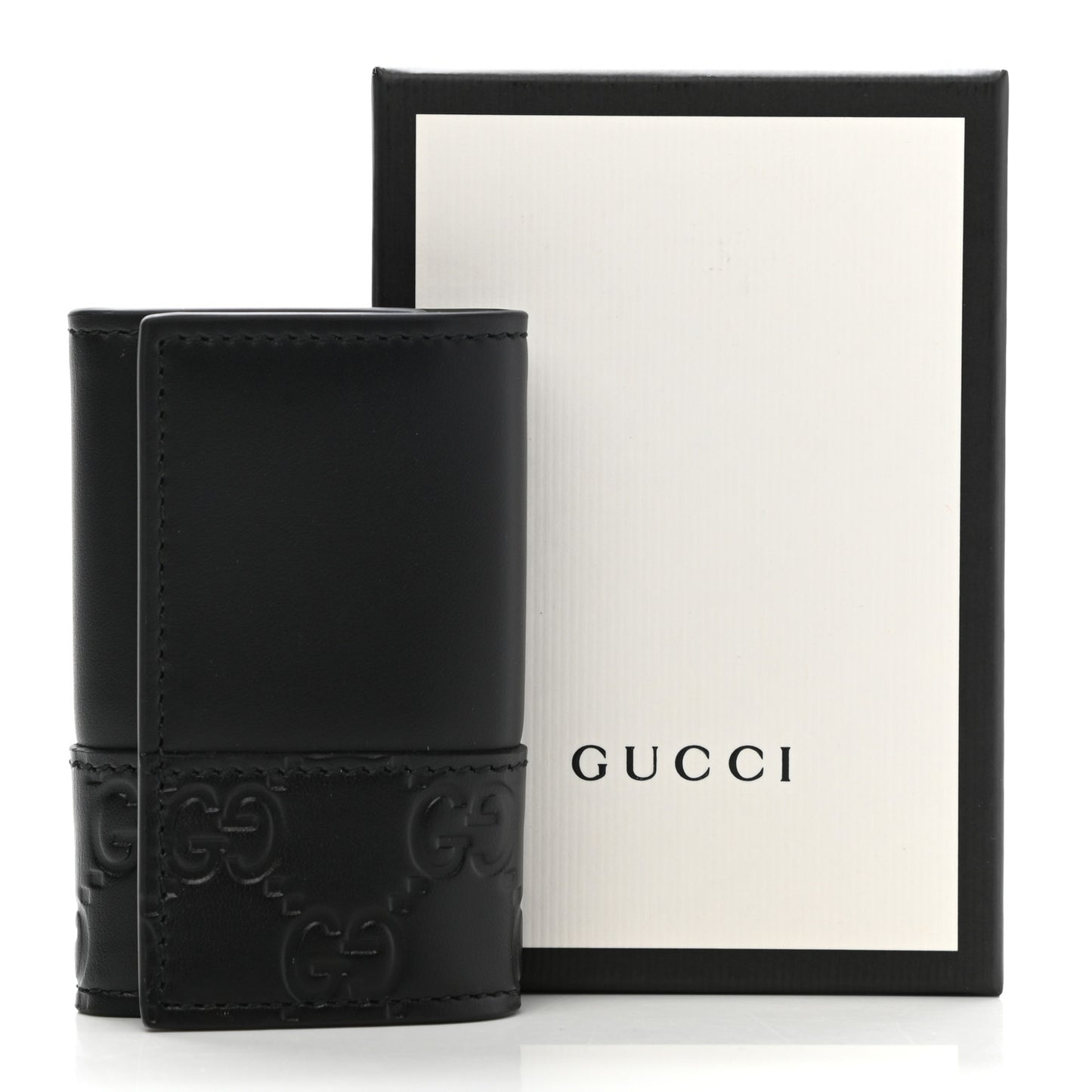 Guccissima 6 Key Holder Case Black