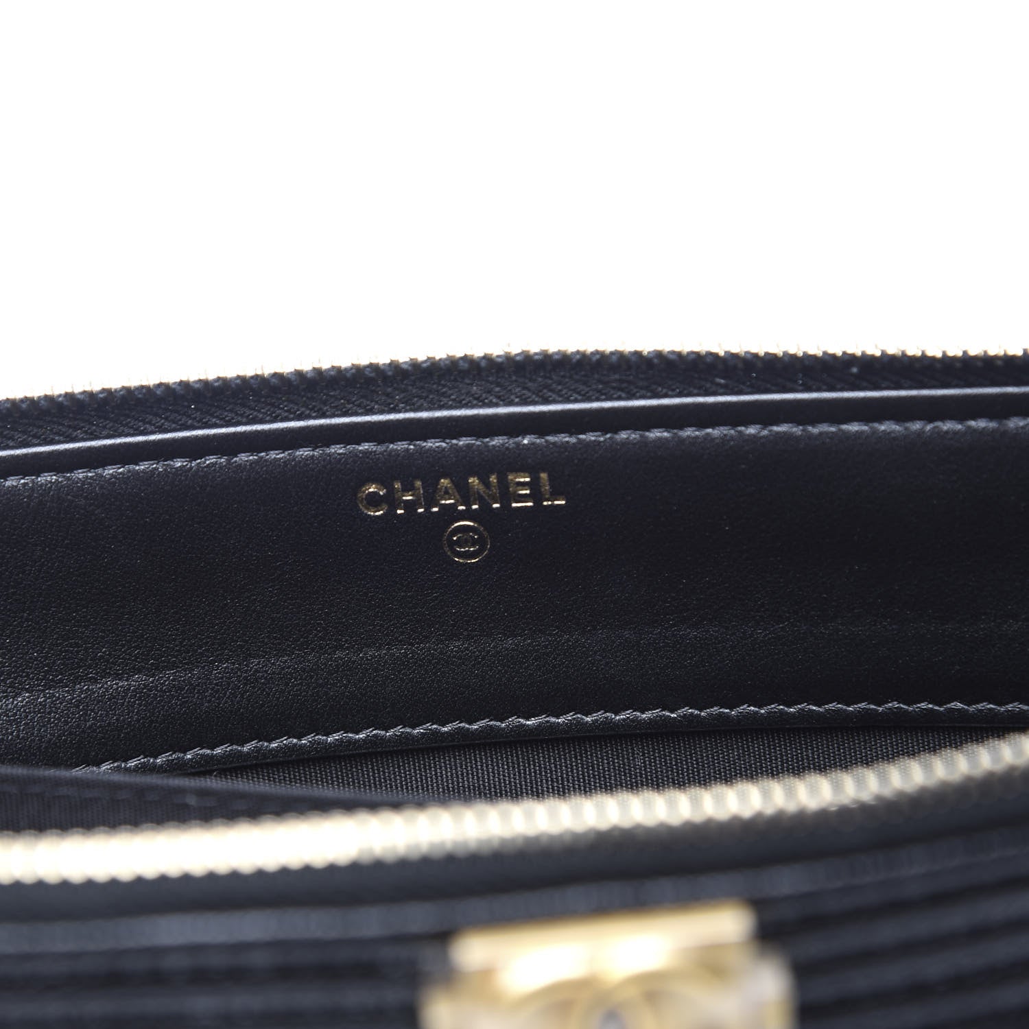 Chanel Caviar Quilted Small Zipped Boy Pouch Black 8 of 10