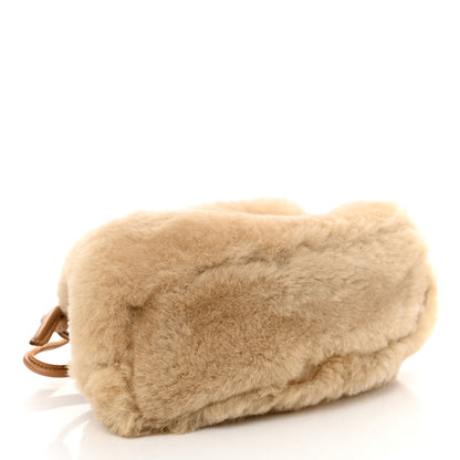 Mansur Gavriel Shearling Mini Cloud Clutch Natural 4 of 10