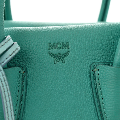 MCM Grained Calfskin Mini Milla Tote Oasis Green 7 of 16