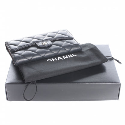Chanel Lambskin Quilted Large Flap Wallet Black 9 of 9