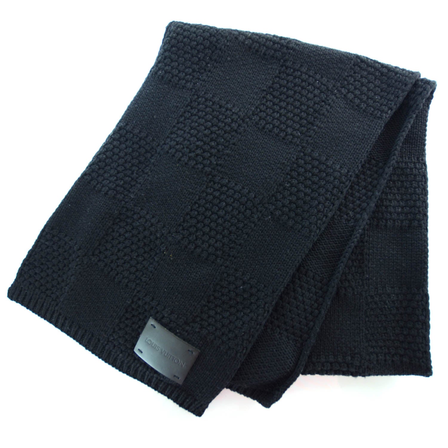 Louis Vuitton Damier Wool Scarf Black 1 of 4
