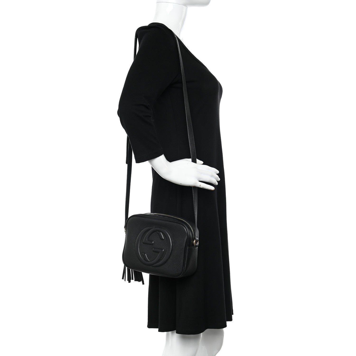Gucci Pebbled Calfskin Small Soho Disco Bag Black 2 of 17