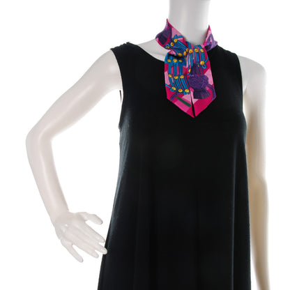 Hermes Silk Brandebourgs Twilly Fuchsia Turquoise Emeraude 2 of 5