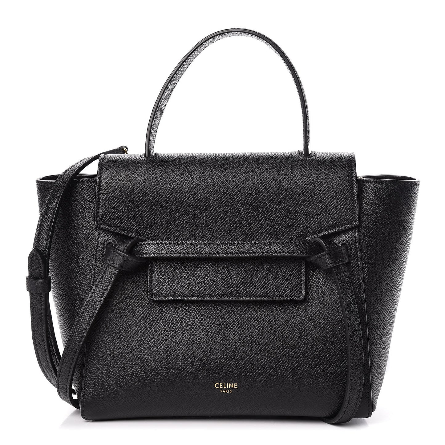 Grained Calfskin Nano Belt Bag Black