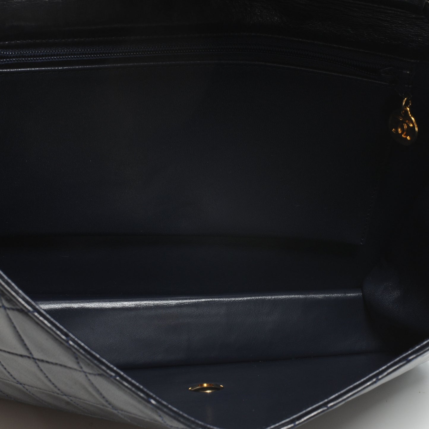 Lambskin Single Flap Navy