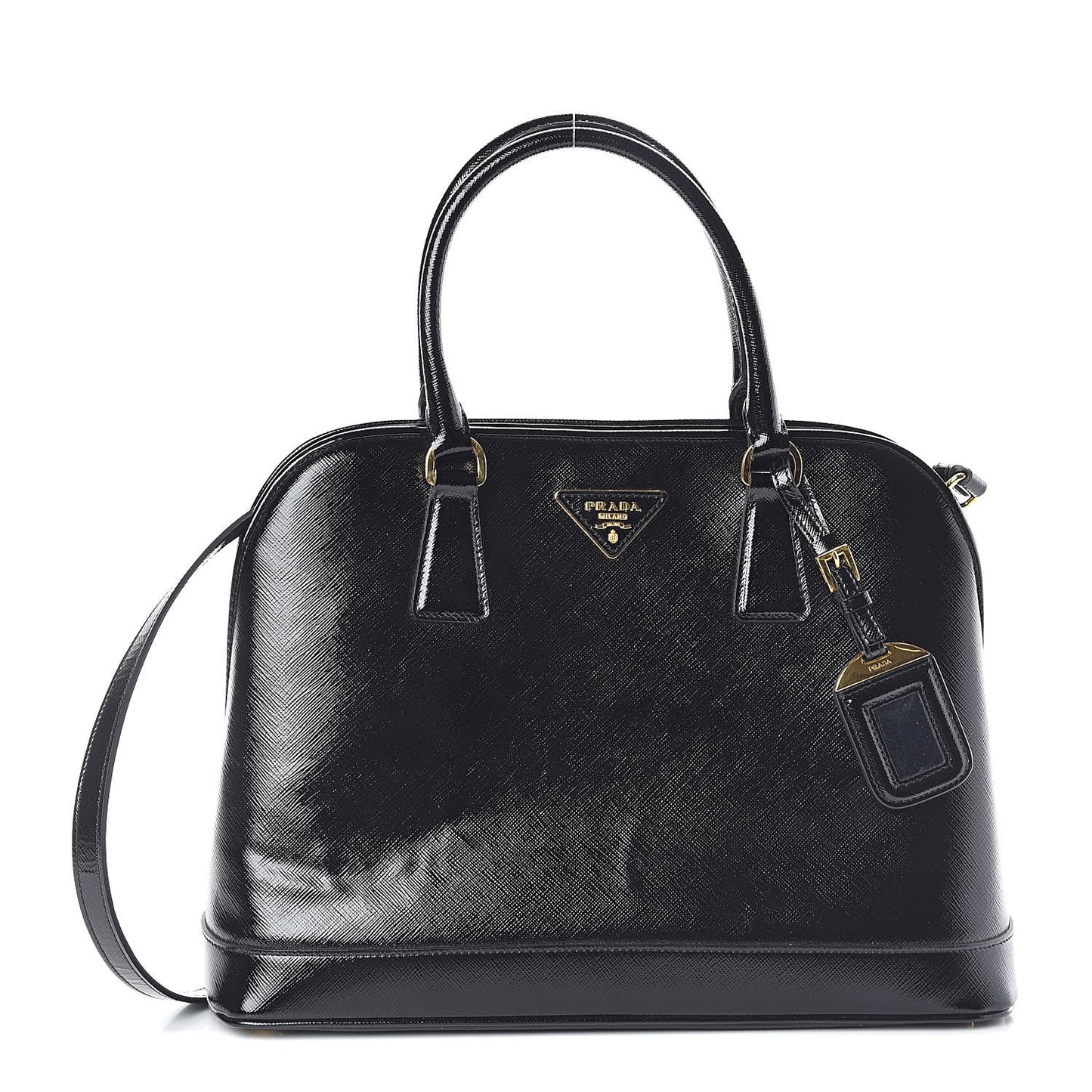 Saffiano Vernice Open Promenade Tote Black