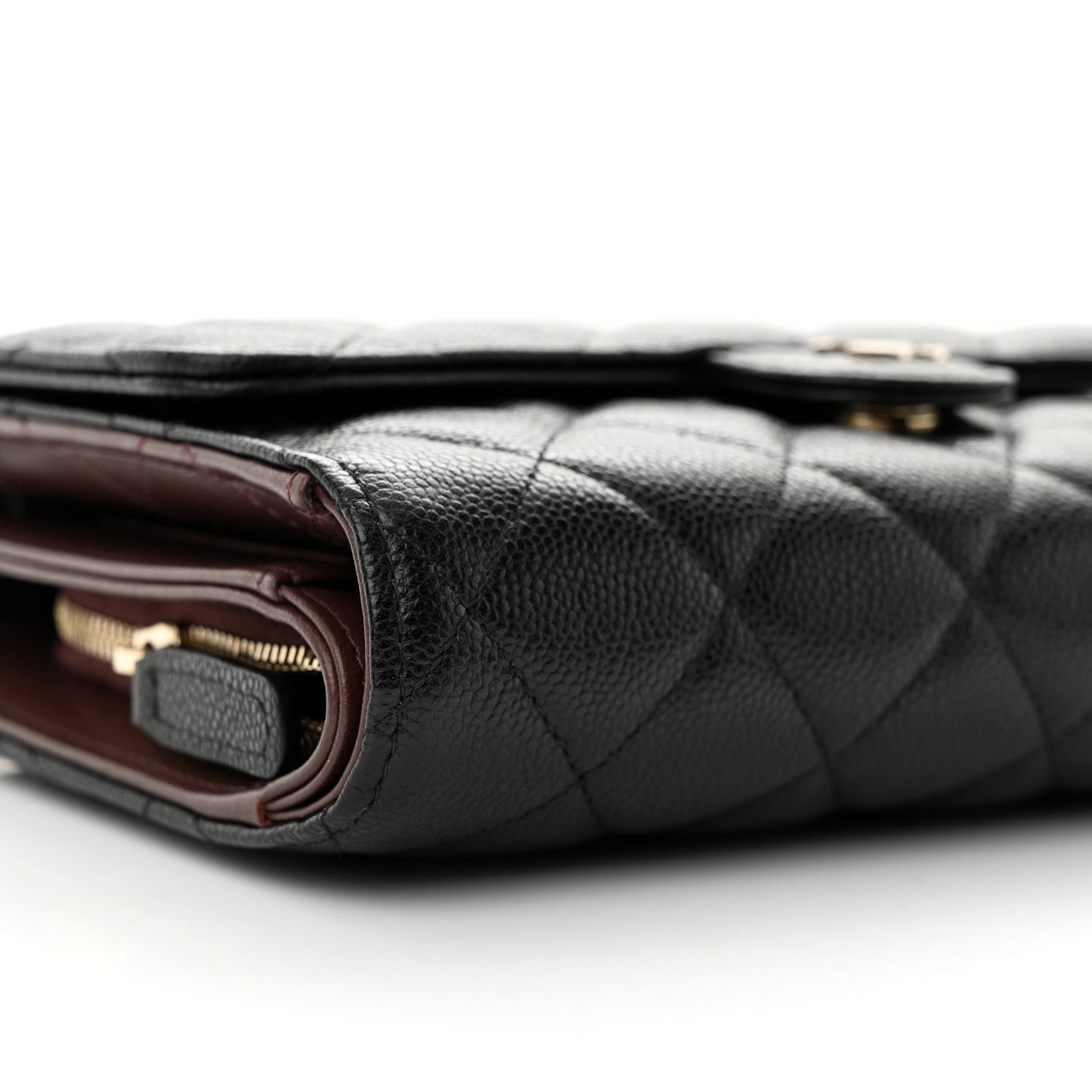 Chanel Caviar Quilted Compact Wallet On Chain WOC Black 11 of 12