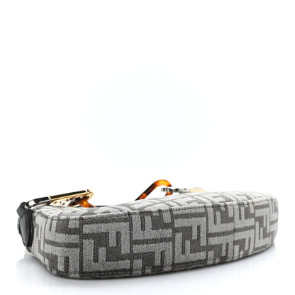 Fendi Chenille Vitello King Plexiglass FF O'Lock Swing Anthracite Asfalto 3 of 8