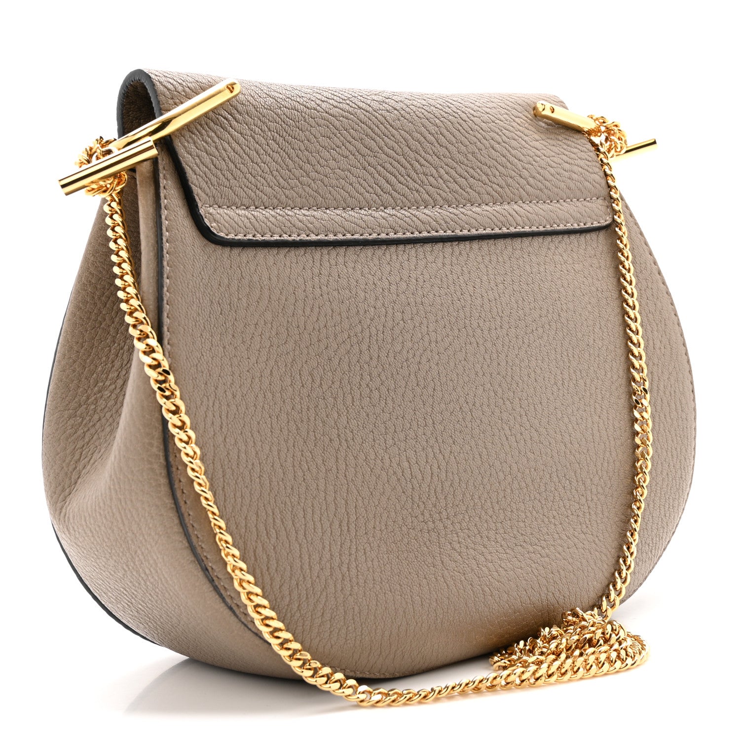 Chloe Grained Lambskin Drew Shoulder Bag Motty Grey 3 of 13