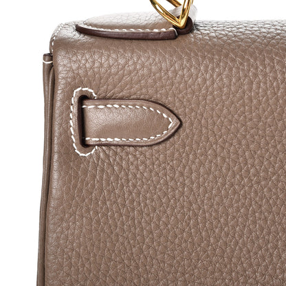 Hermes Taurillon Clemence Kelly Retourne 28 Etoupe 32 of 37