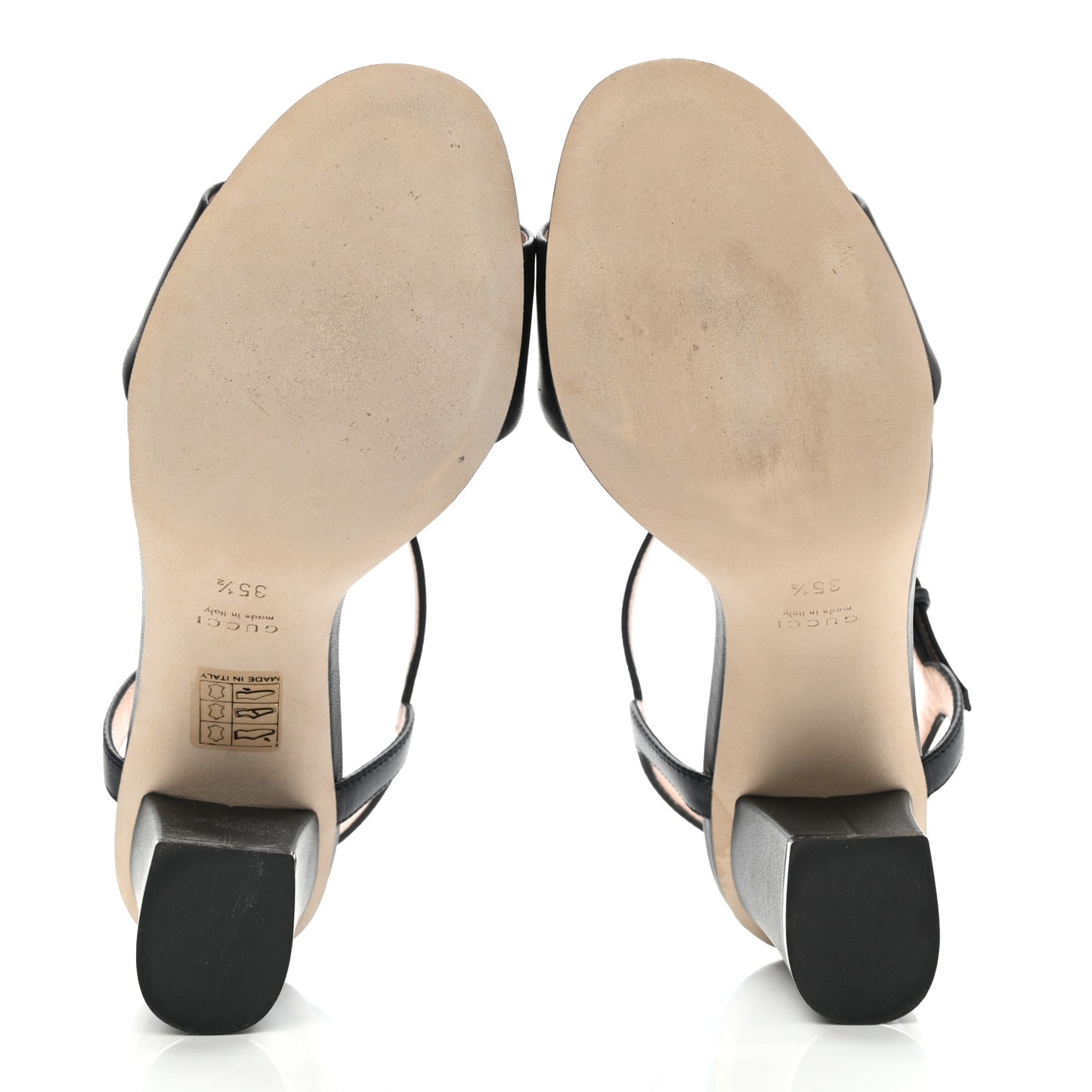 Calfskin Miro Soft Horsebit Mid Heel Sandals 35.5 Black