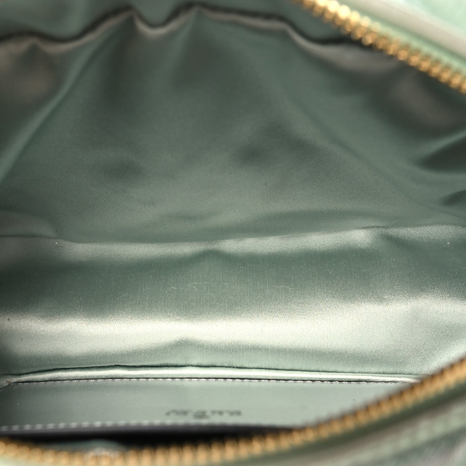 Gucci Iridescent Nappa Chevron Matelasse Small GG Marmont Chain Shoulder Bag Iridescent Salvy Green 5 of 10