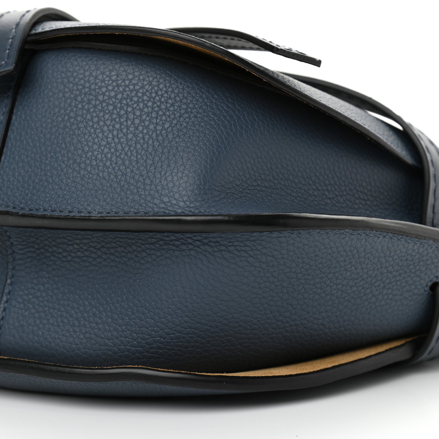 Grained Calfskin Small Gate Crossbody Bag Steel Blue