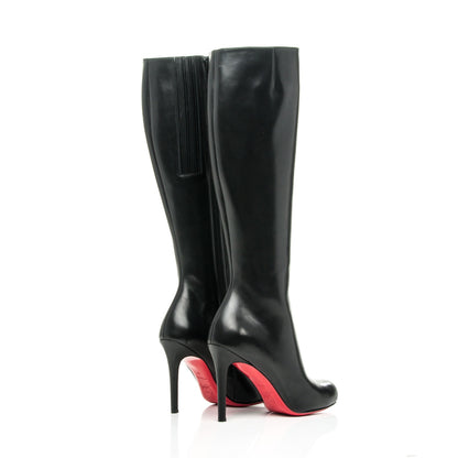 Christian Louboutin Calfskin Simple Botta 100 Knee Boots 37 Black 4 of 7